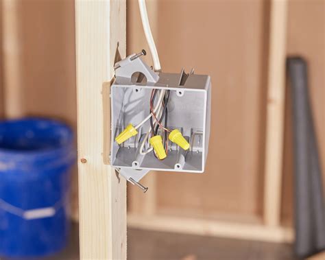 can you screw an electrical box to a stud|mounting electrical box to stud.